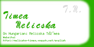 timea melicska business card